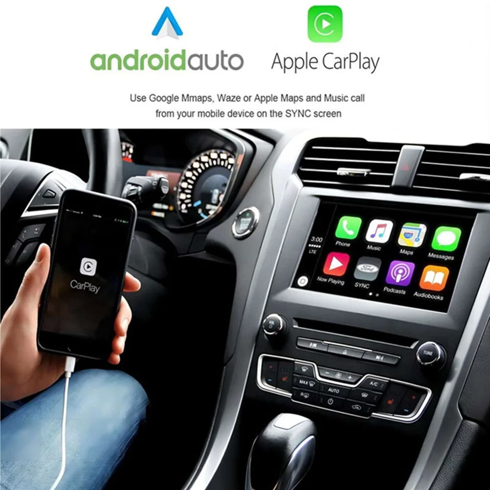 For Ford Lincoln SYNC2 to SYNC3 Auto Parts Wireless Carplay Kit Antenna GPS Navigation New Map Upgrade APIM