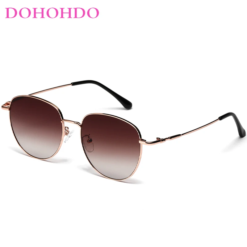 

DOHOHDO Oval Thin Frame Metal Men's Sunglasses New Trend Vintage Women Sun Glasses UV400 Outdoor Shades Oculos de sol feminino