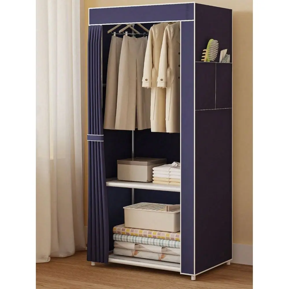 

MultiFunctional Layered Portable Wardrobe, Easy Assembly, Large Capacity, Bedroom DustProof Storage Cabinet, SpaceSaving, Simpl
