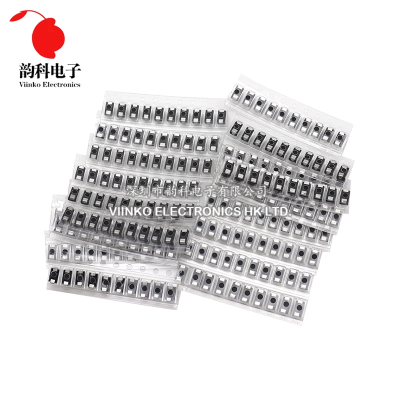 200pcs/lot SMD Diode Assorted Kit M1 M4 M7 SS14 SS24 SS34 SS210 SS510 RS1M US1M ES1M 20ValuesX10pcs Electronics SMA Diodes Set