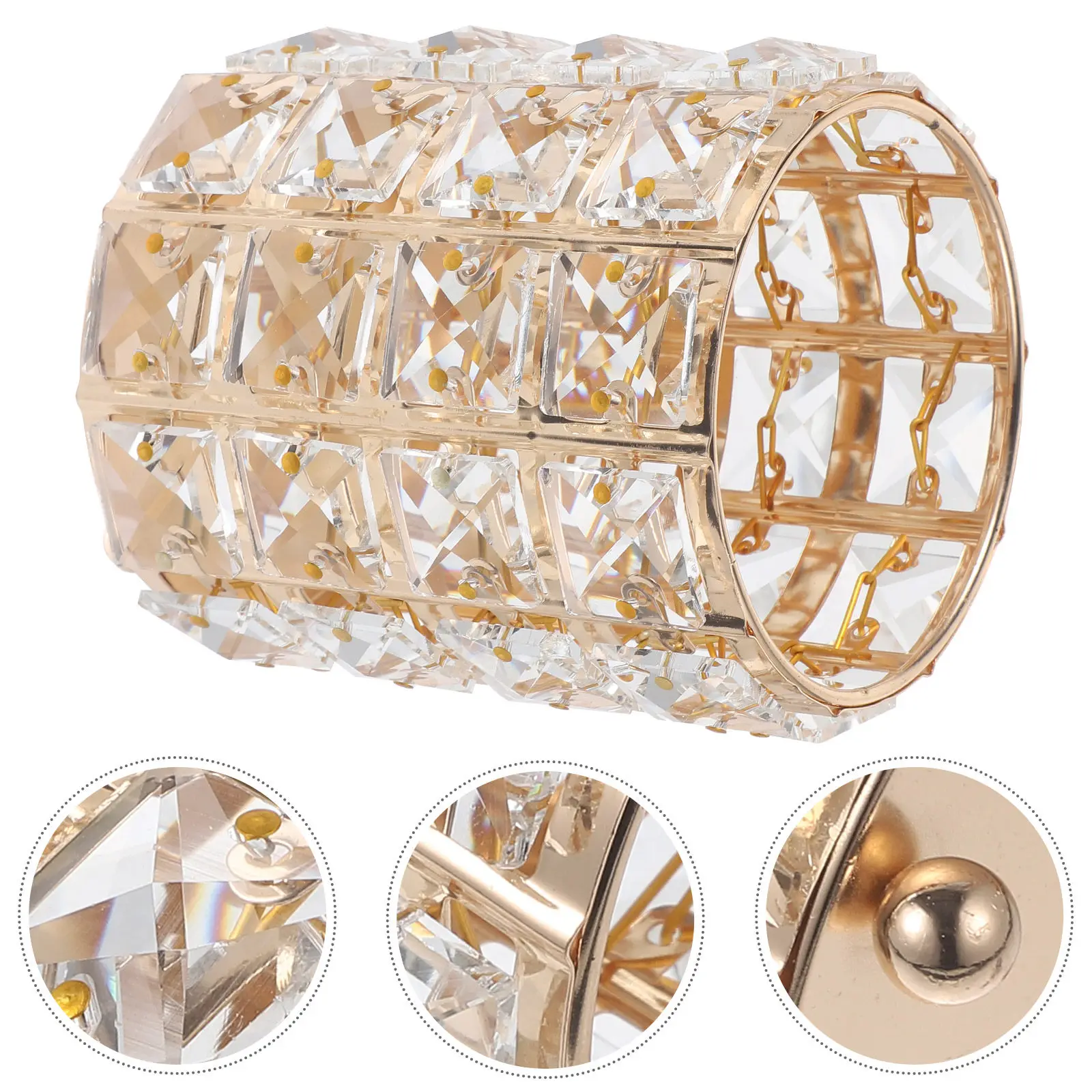 

1 шт. Золотой органайзер для кистей для макияжа, хрустальный держатель для ручек, настольный органайзер для мелких предметов, аксессуар для дома и офиса, элегантный.