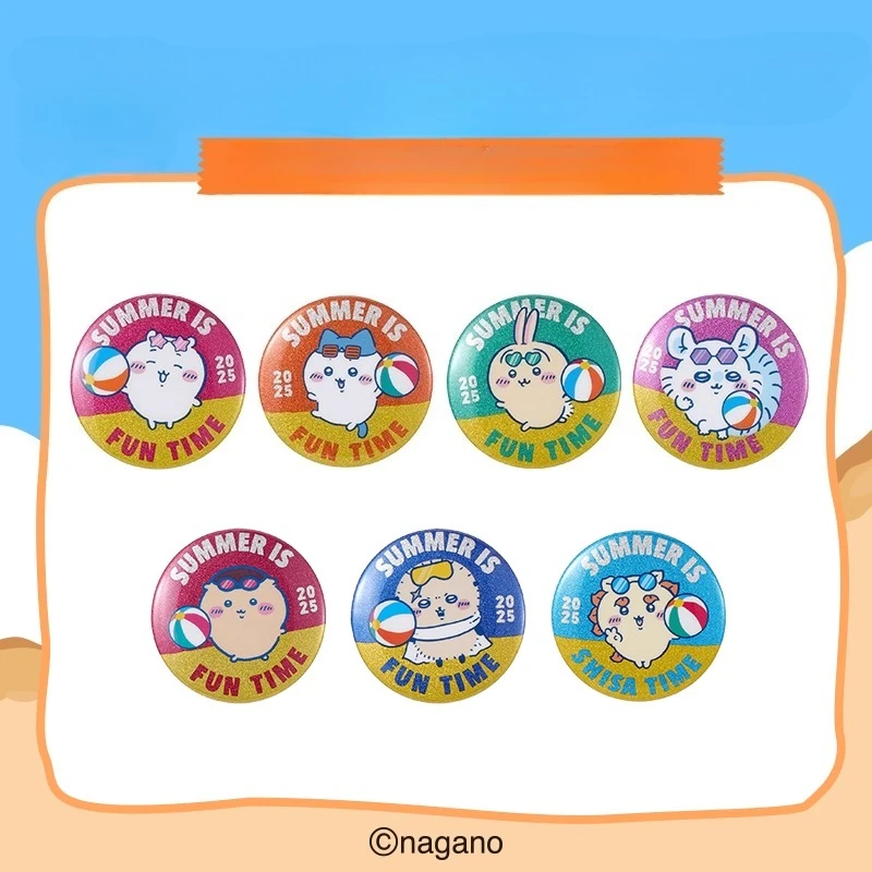 

Chiikawa Summer Season Anime Badges - Kawaii Collectible Pins for Bags Clothes | Cute Cartoon Stickers & Fashion Accessories