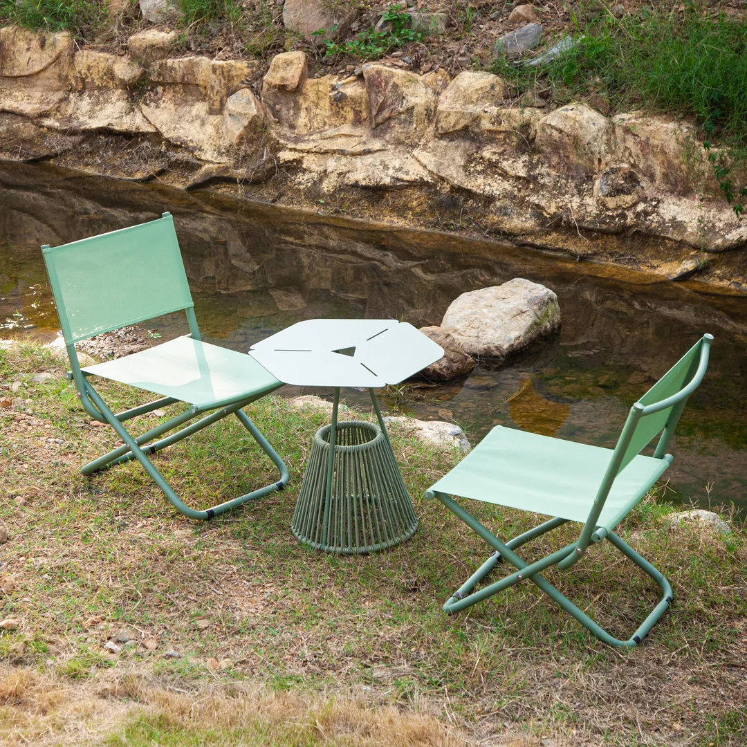 

Folding Patio Furniture Conversation Set Aluminum Metal Table And Chairs Outdoor Garden Patio Table Set