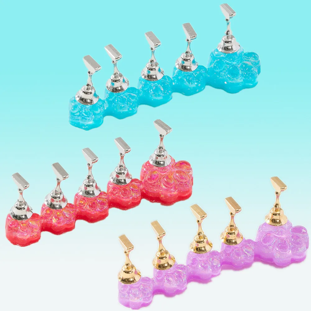 

Cat Claw Resin Nail Stand for Press On Nails Aurora Showing Shelves Nail Display Magnetic Holder Manicure Organizer Tools