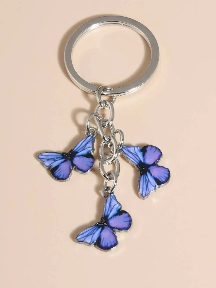Llavero con Colgante de Mariposa para Bolsos, Carteras y Mochilas - Regalo Elegante para la Escuela, Graduación, Maestros y Padres