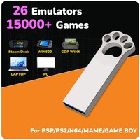 Retrobat 128G USB 3.0 Disk 26 Emulators with 15000+ Retro Games for PSP/PS2/DC/N64/DC/DS for Windows PC/Laptop/Rog Ally HandHeld