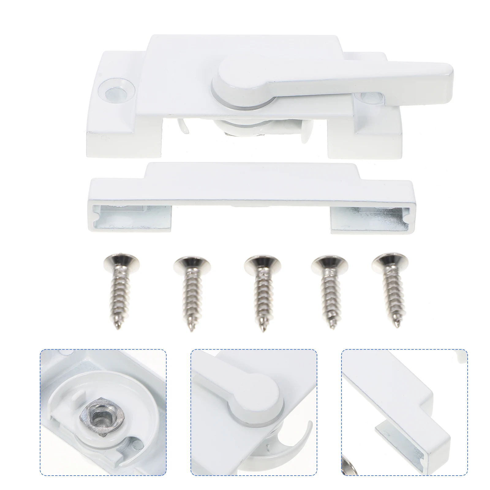 2 مجموعات موثوقة القمر قفل الملحقات سبائك الزنك الأمن وشاح أقفال لانزلاق النوافذ سلامة المنزل مكافحة سرقة مزلاج كام