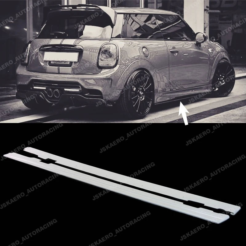 For Mini Cooper s F56 Ver 2.1 Side Skirt underboard extension FRP Unpainted 2pcs car Bodykits