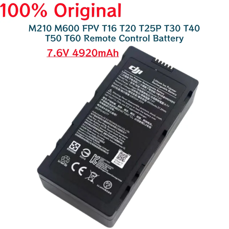 Batería Original de 7.6V 4920mAh para DJI WB37 Phantom 4 RTK MG-1P M210 M600 FPV T16 T20 T25P T30 T40 T50 T60 T100 Control Remoto