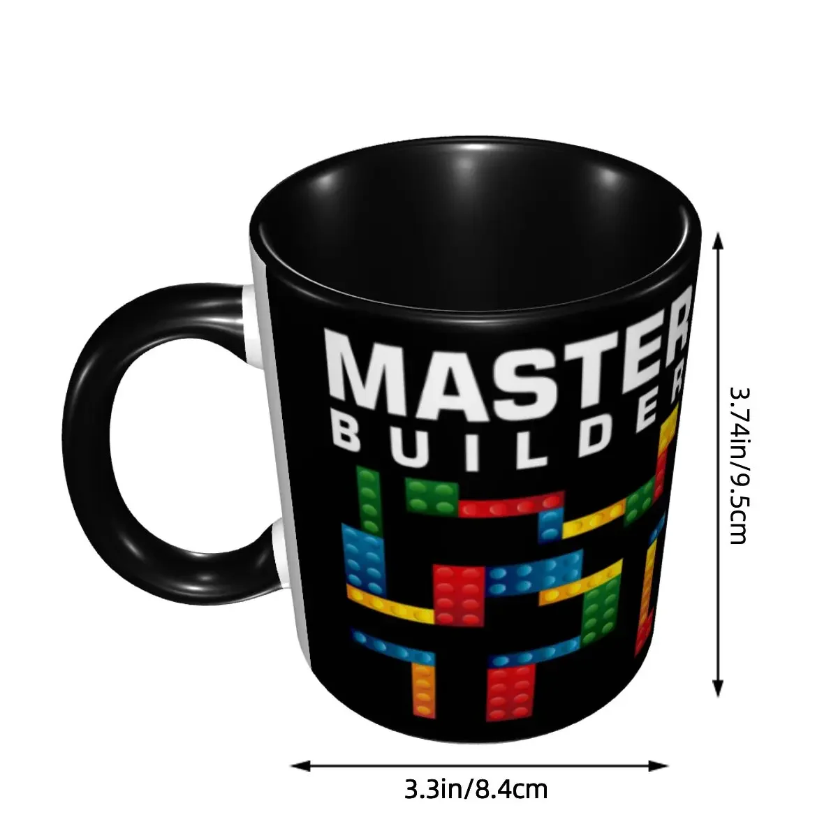 DIY Master Builder Funny Building Blocks Gift Ceramic Mugs Customized Coffee Cups Creative Gift
