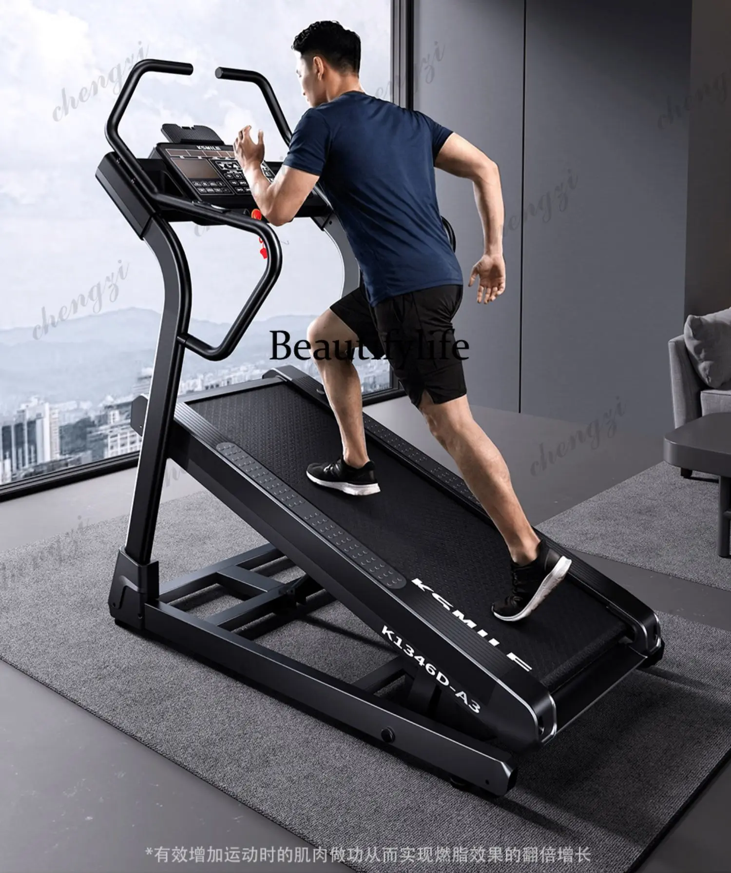 Mountaineering, climbing, treadmill, household model, silent, intelligent, multi-functional, climbing 25 °adjustable large slope