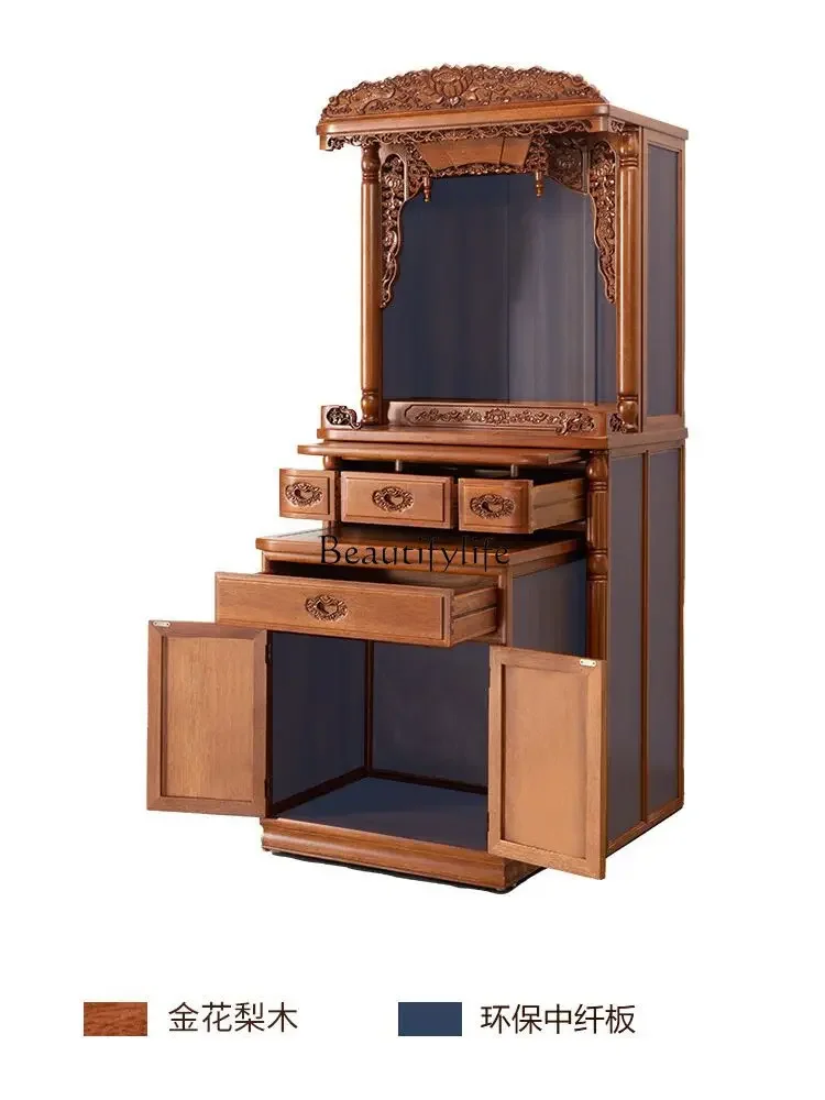 12 ضريح بوذي يقدم طاولة Shentai خزانة عمودية صينية جديدة خزانة أسرّة بوذية منزلية حديثة من الخشب الصلب