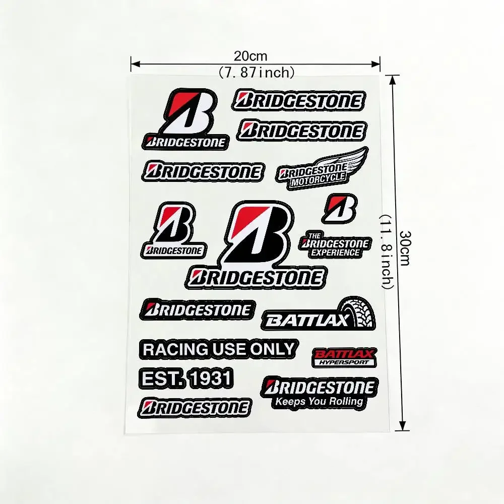 For Bridgestone Reflective Motorcycle Stickers, 3M Safety Warning At Night In The Dark Scooter Helmets - view 3