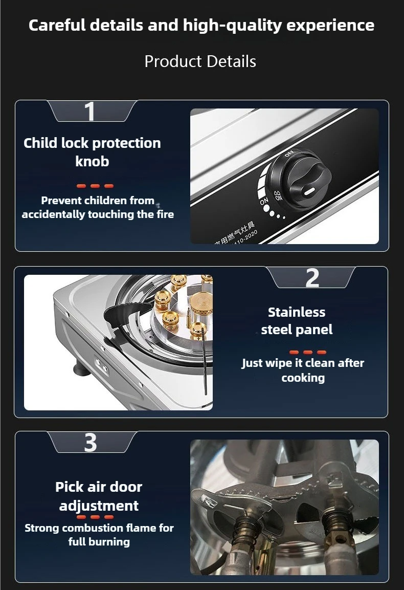 가스 단일 스토브 가정용 데스크탑 액화 가스 스토브 구식 천연 가스 스토브 에너지 절약 친환경