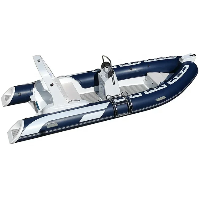 Europe 17ft Fiberglass Hull Inflatable Boat RIB520C Hypalon/PVC 8 Capacity