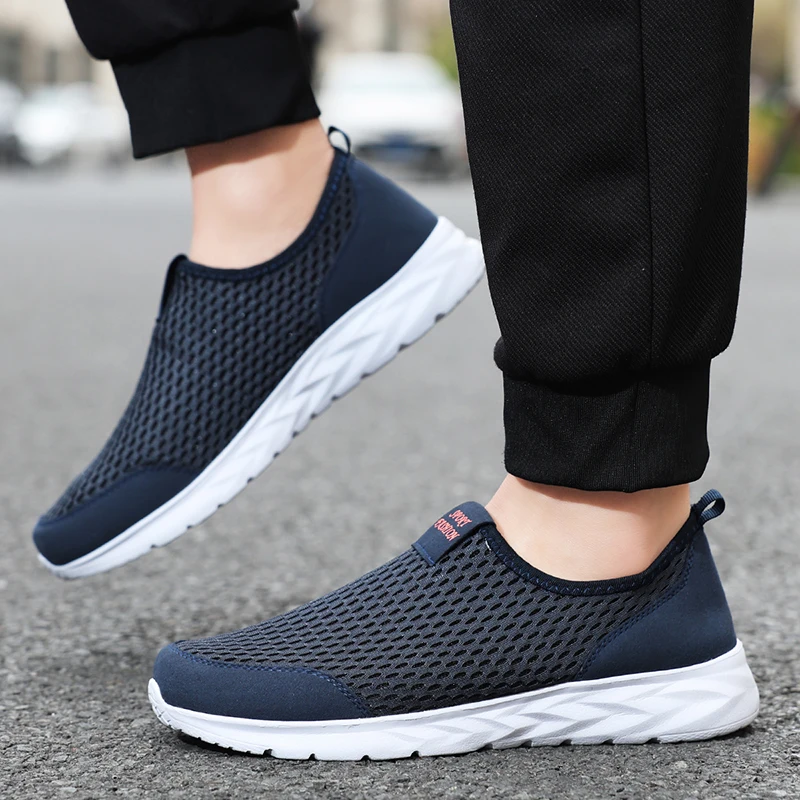 Men's Sneakers Breathable Mesh Men Casual Shoes Outdoor Non-Slip Big Size Loafers Walking Lightweight Male Tennis shoes