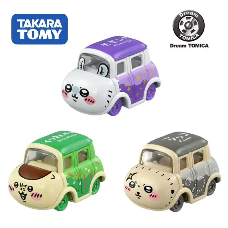 TAKARA TOMY-Jouets en alliage Usagi pour enfants, Tomica Chiikawa Hachiware, véhicule à moteur, modèle en métal moulé sous pression, cadeau