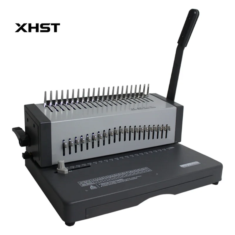 

Ручная переплетная машина A4 для тяжелых нагрузок, 21-луночная, с выдвижным ножом, емкость 20-500 листов, для офиса/печати/школы, для переплета документов