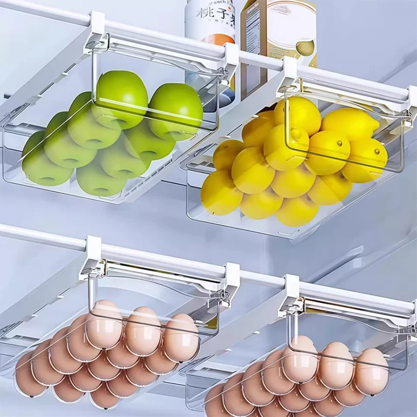 Refrigerator Drawer-type Storage Box Food Vegetable Fruit Eggs Fresh Organizer Kitchen Fridge Transparent Containers Boxes