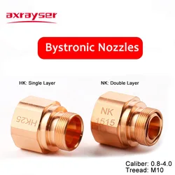 Buse Laser Bystronic, OEM NK / HK Series, calibre simple/Double couche, filetage M10 de 0.8 à 4.0mm pour tête de coupe de Fiber HK15 3-01912