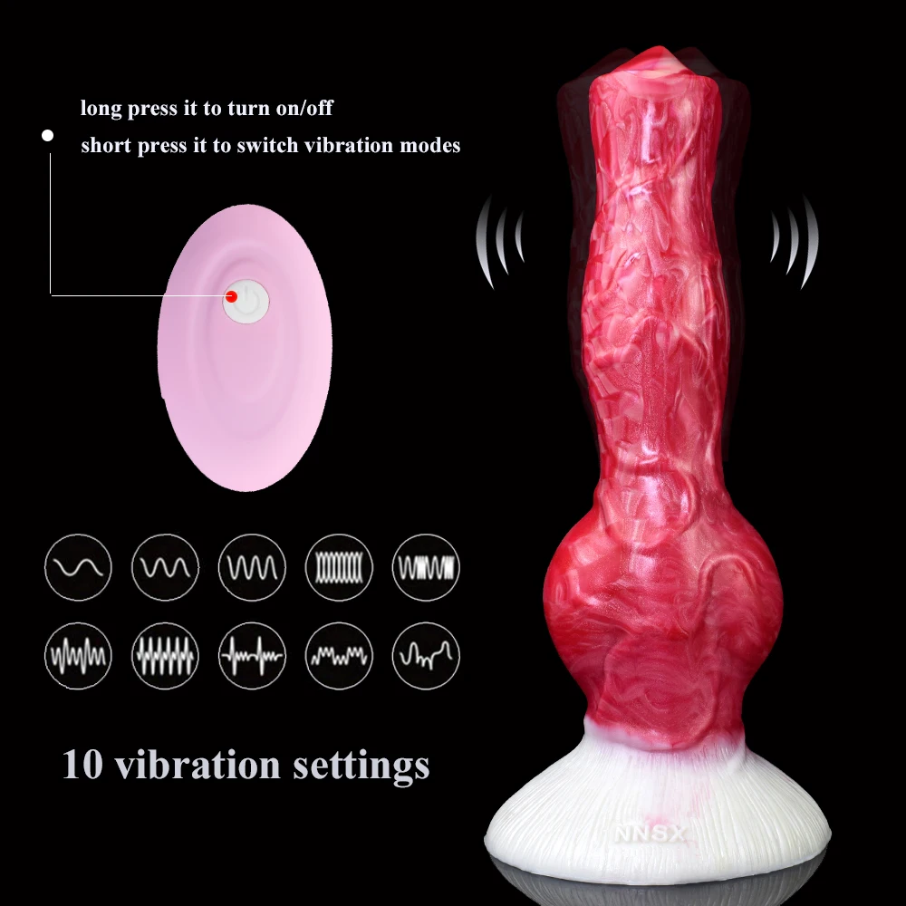 NNSX HOT Large Dog Knot Vibrator Fantasy Dildo With Sucker Realistic Penis Vagina Stimulator Vibrating Sex Toys For Women Men