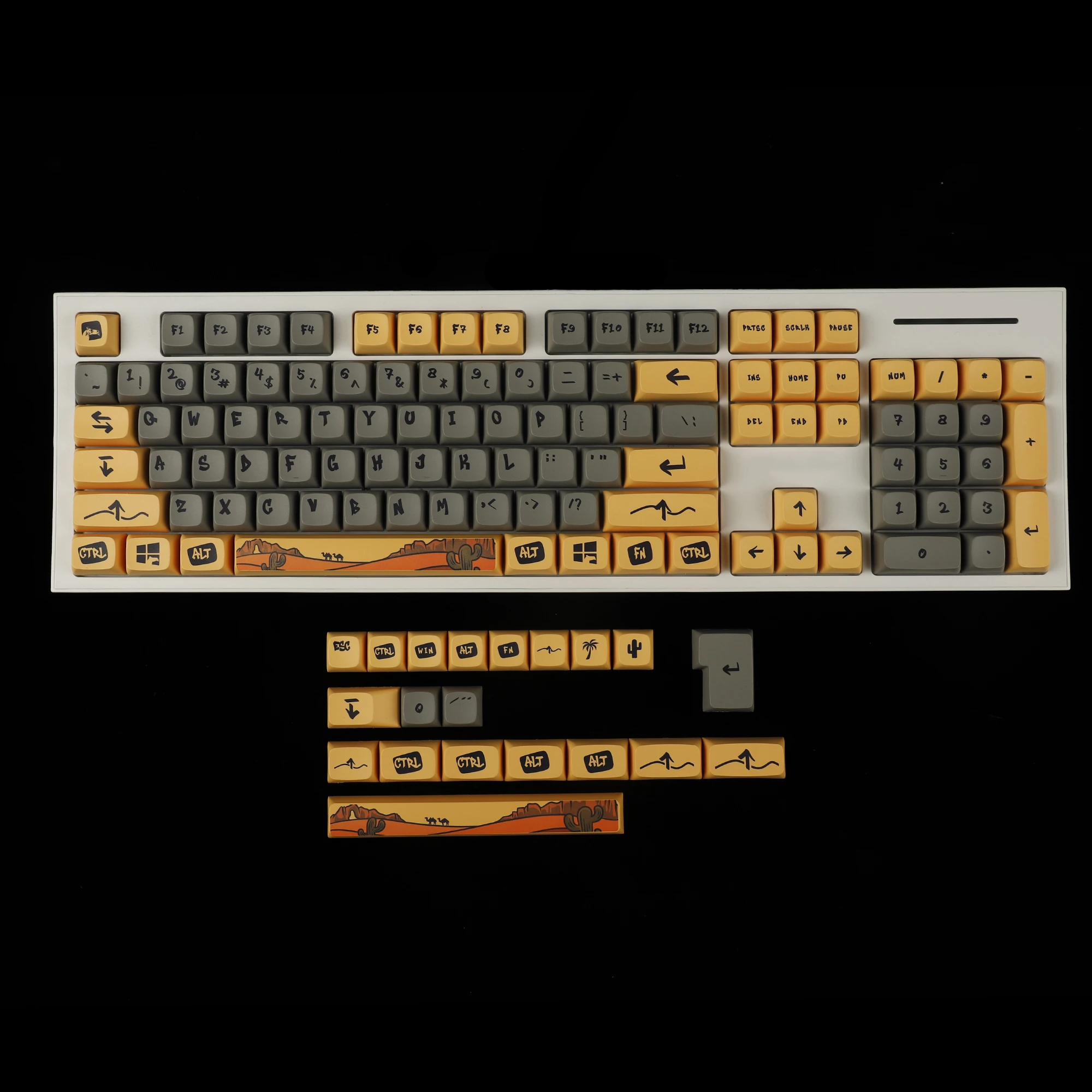 

Camel стиль 124 клавиши краситель Sub PBT колпачки для клавиш ZDA Profile XDA v2 для MX переключатели клавиатуры 104 96 84 68 64