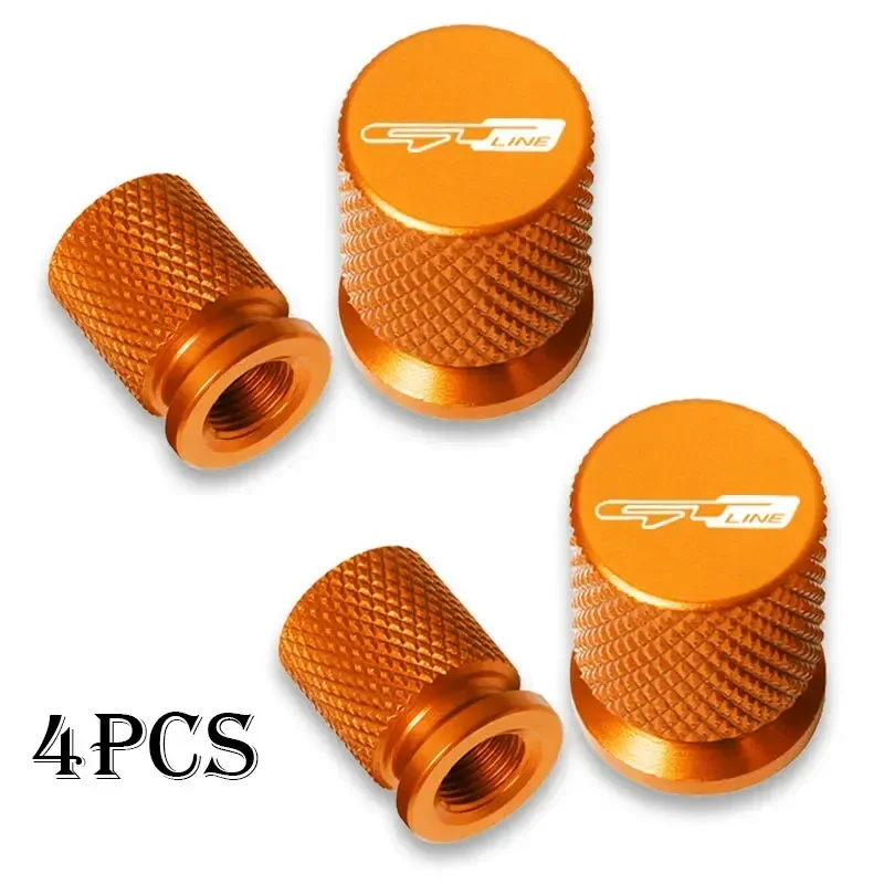 4 Stück Auto-Radventilkappen Reifenventilabdeckungen Luftdicht Wasserdicht für Kia GT Line Sportage Ceed Picanto K5 K4 K3 KX5 Stonic