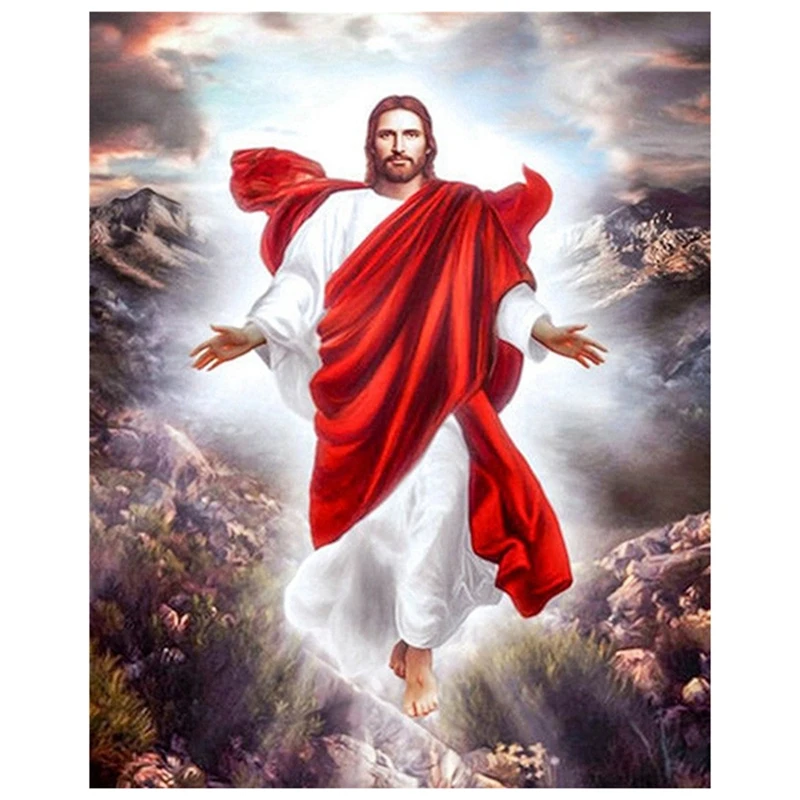 لوحة ماسية مستديرة راتنج ، غرز متقاطعة ، ديكور حائط منزلي ، تطريز ، تصنعه بنفسك ، 30 × 40 سم