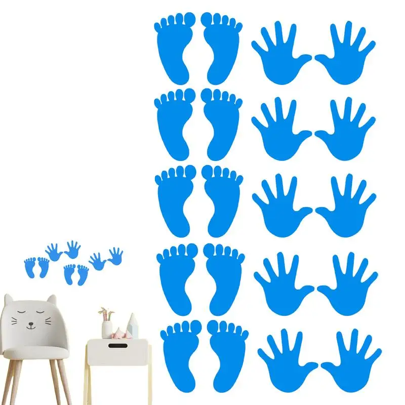 Kids Hand Feet Toys 10pair Foot and Palm stickers Children Outdoor Indoor Crawling Jump Activity Kindergarten Prop Sport Toys