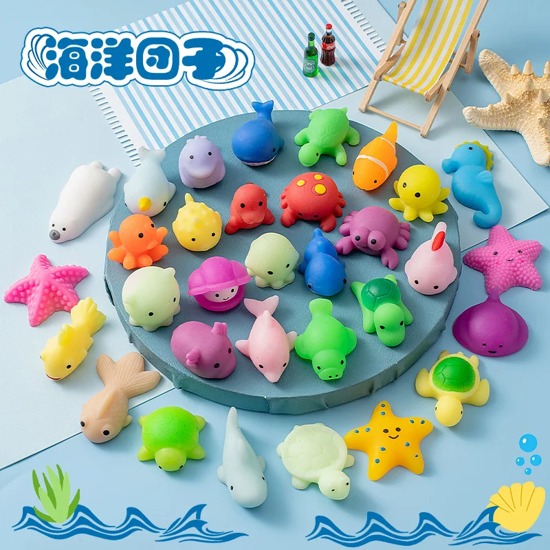 ของเล่นบีบโมจิรูปเต่าทะเล โลมา วาฬ การ์ตูน ปลาดาว ของเล่นบีบคลายเครียด ของเล่นสัมผัส ของชำร่วยงานปาร์ตี้ ของขวัญสำหรับเด็ก
