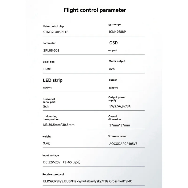 Durable-F480 V3 FC & ESC FPV Stack F405 Controlador de vôo V3 + 80A AM32 ESC Duplo BEC para RC FPV Drone