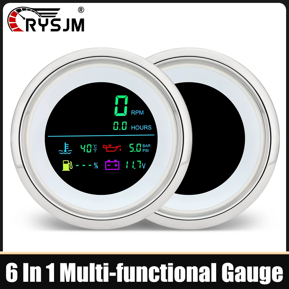 compteur-multifonction-85-mm-6-en-1-tachymetre-compteur-horaire-temperature-de-l'eau-niveau-de-carburant-pression-d'huile-tension-pour-voiture-bateau-camion-12v