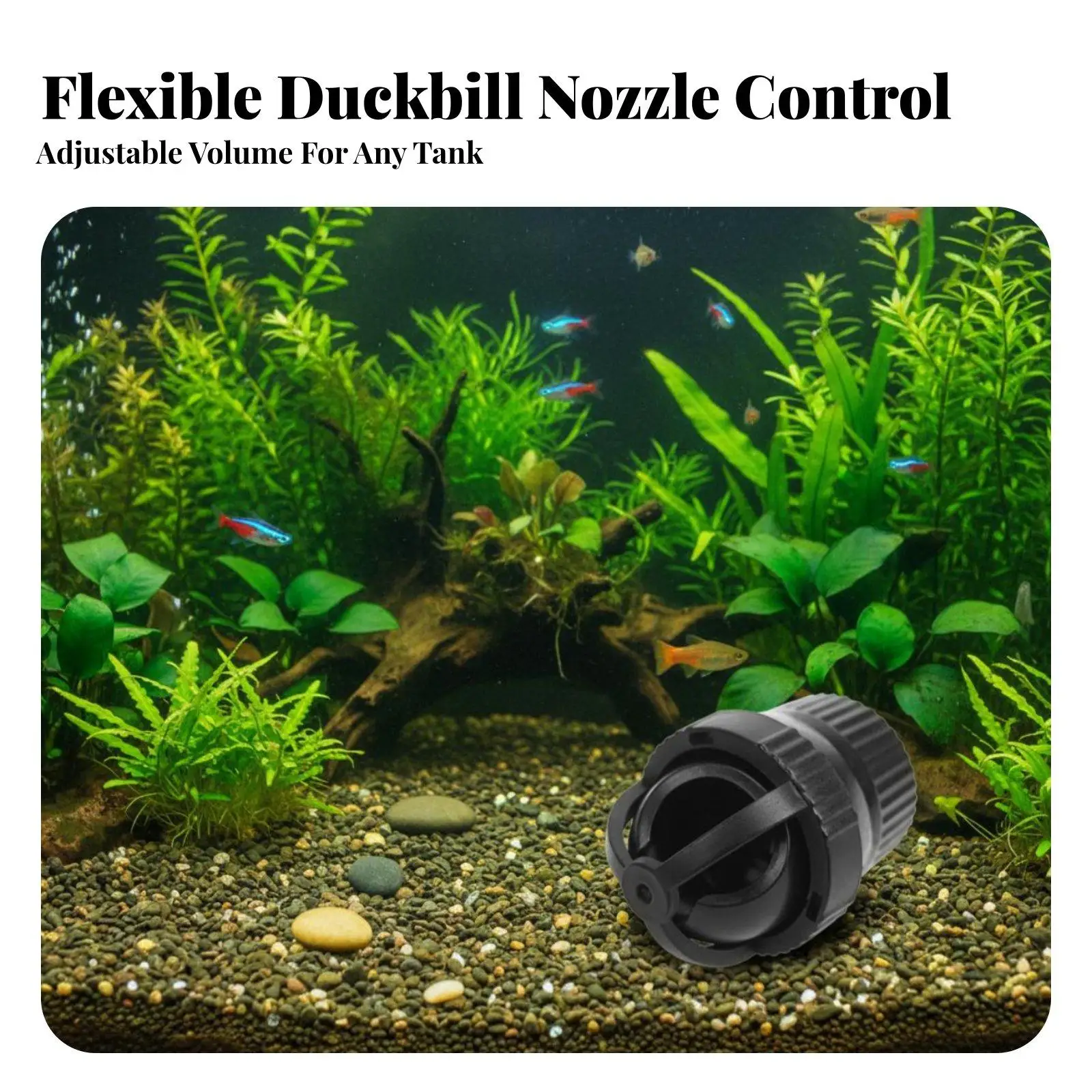 Aquarium Water Current Maker Rotating Nozzle for Filter Pump Outflow Wave Generator Circulator Plastic
