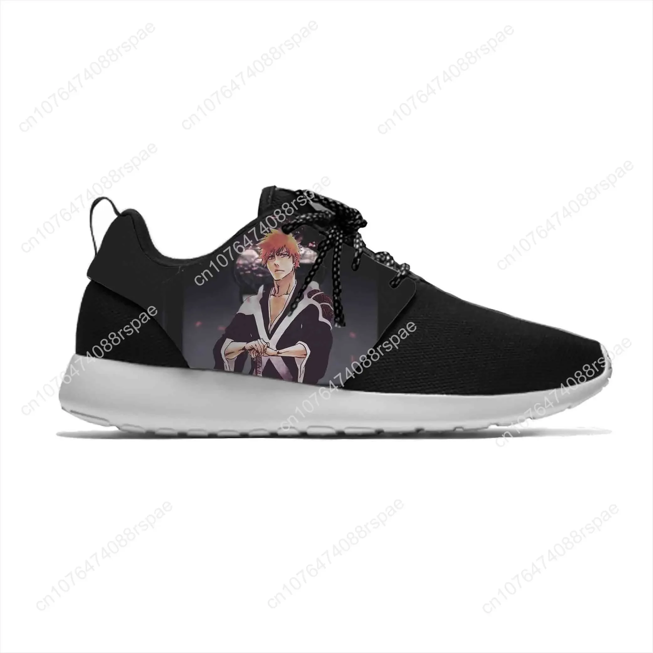 Anime Manga Cartoon Bleach Kurosaki Ichigo Running Shoes Casual Breathable Mesh Sports Shoes Lightweight Men Women Hot Sneakers