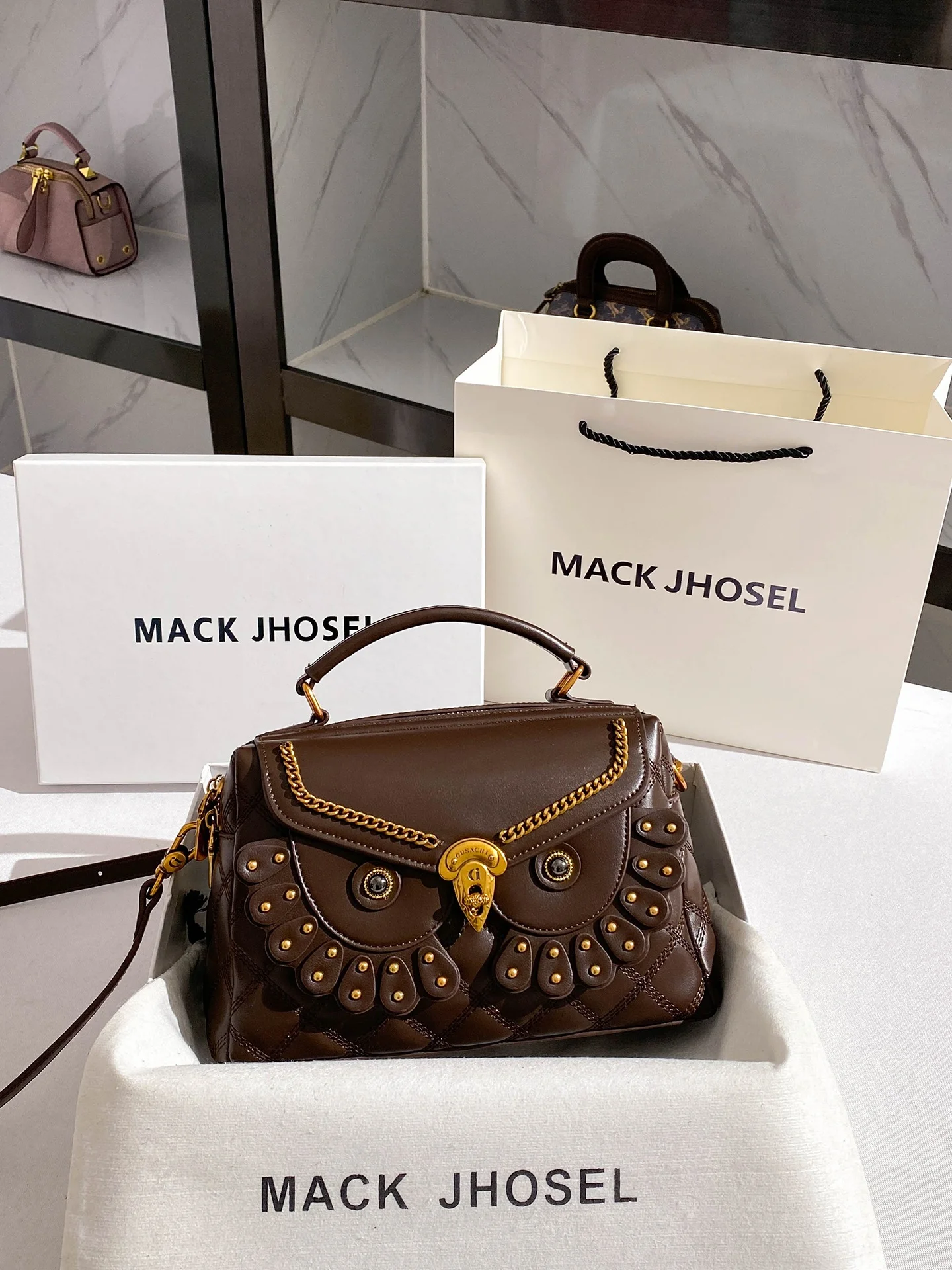

MA JHOSEL Heavy Du Owl Pattern Handbag Women's Crossbody Bag Faionable 2025 New Sle Diamond id Design Handbag