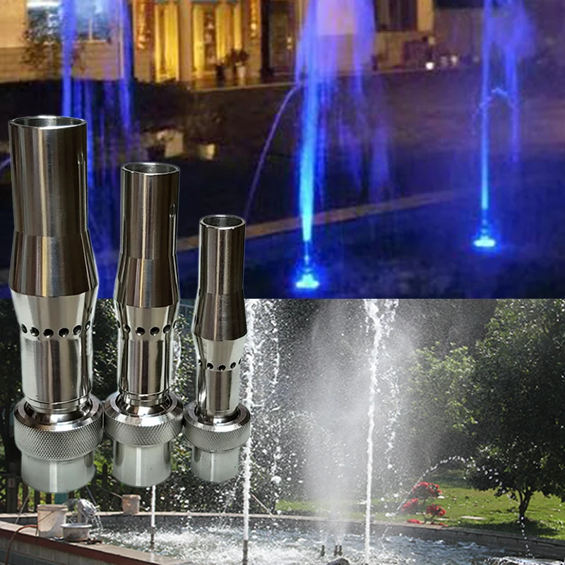 Fountain Accessories Stainless Steel Multiple Branch Water Foam Jet Nozzle Aerated Frost Shape Garden Spray Nozzle G1/2''