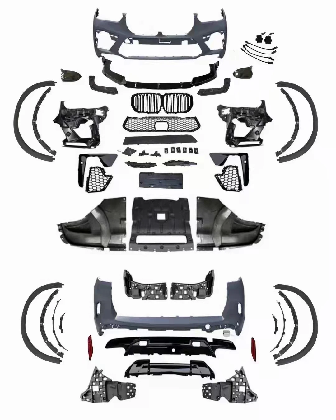 Body Parts Full Set Car Bumper Body Kits for 2019-2021 BMW X5 G05 Bumper Upgrade BMW X5M Style Bodykit