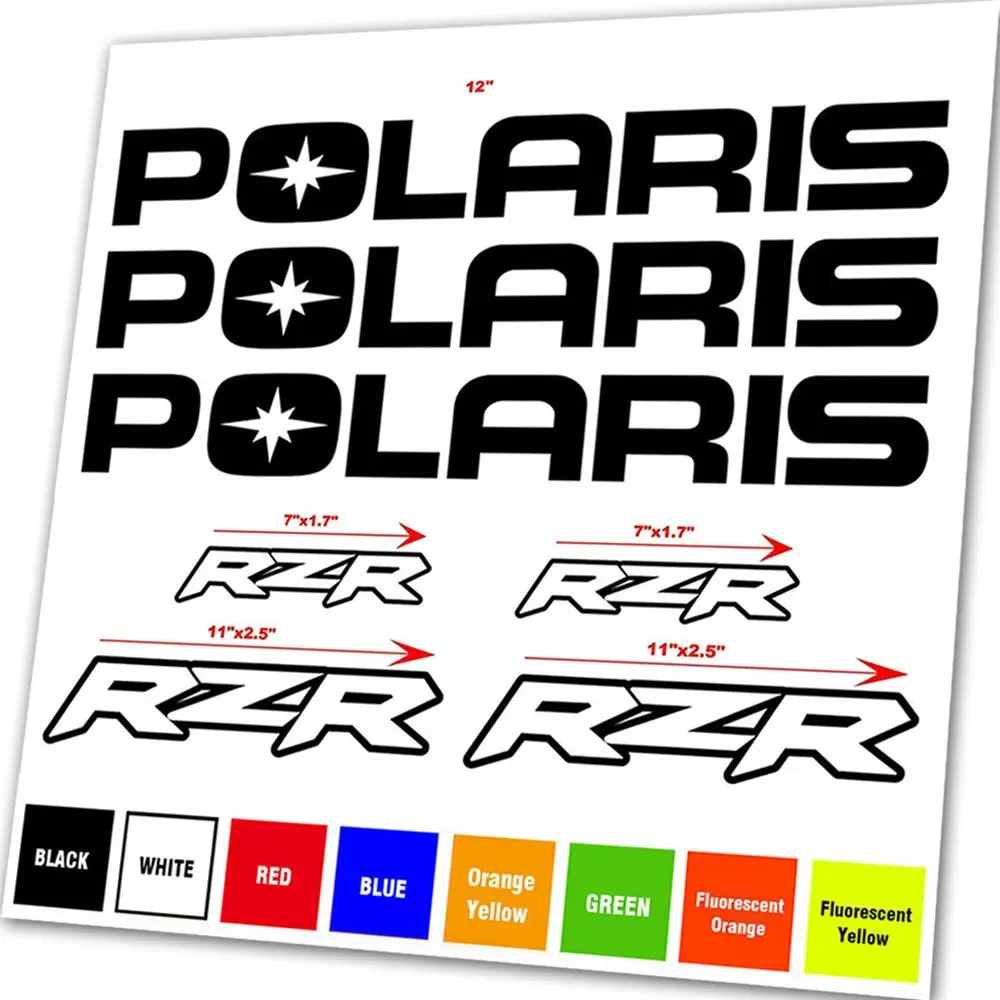 

KIT FOR POLARIS RZR UNIVERSAL STICKERS VINYL DECALS STICKERS QUAD ATV