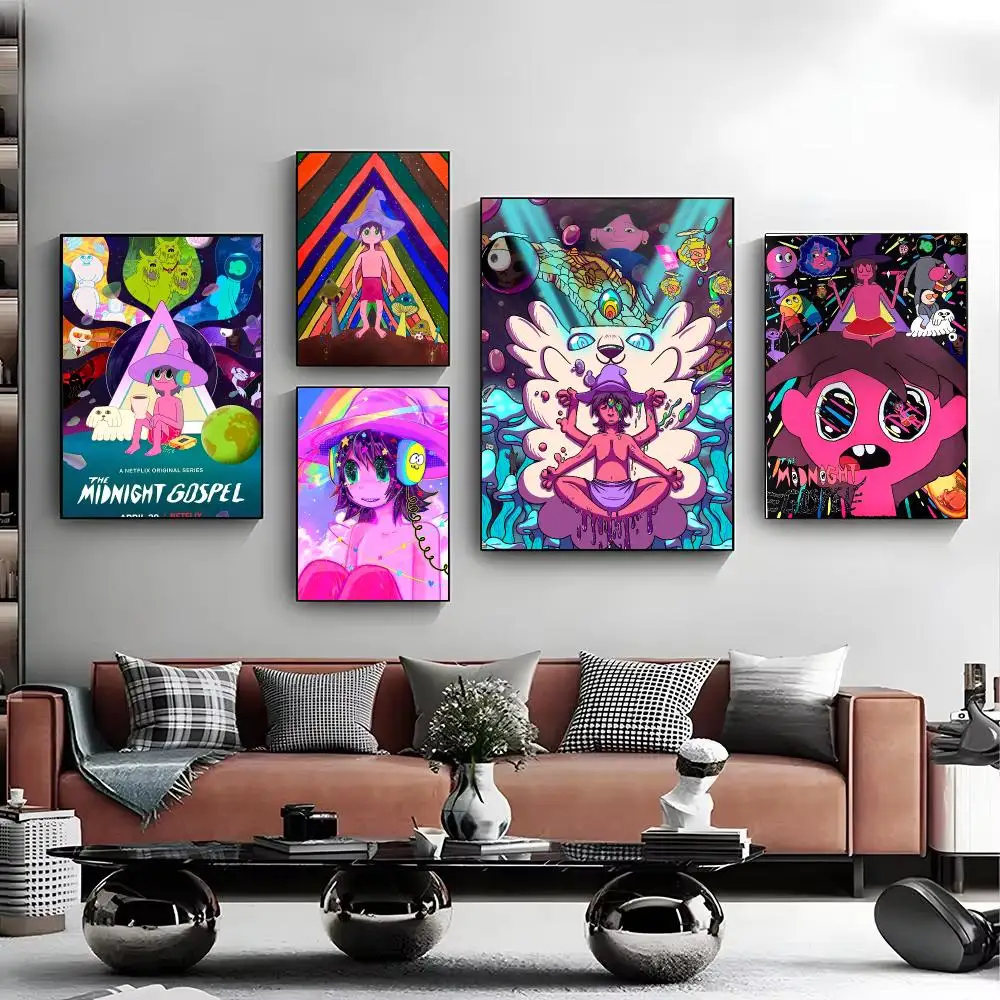 Anime The M-Midnight Gospel Poster Modern Minimalist Wall Art Prints for Bedroom Living Room Aesthetic Contemporary Decor Gift
