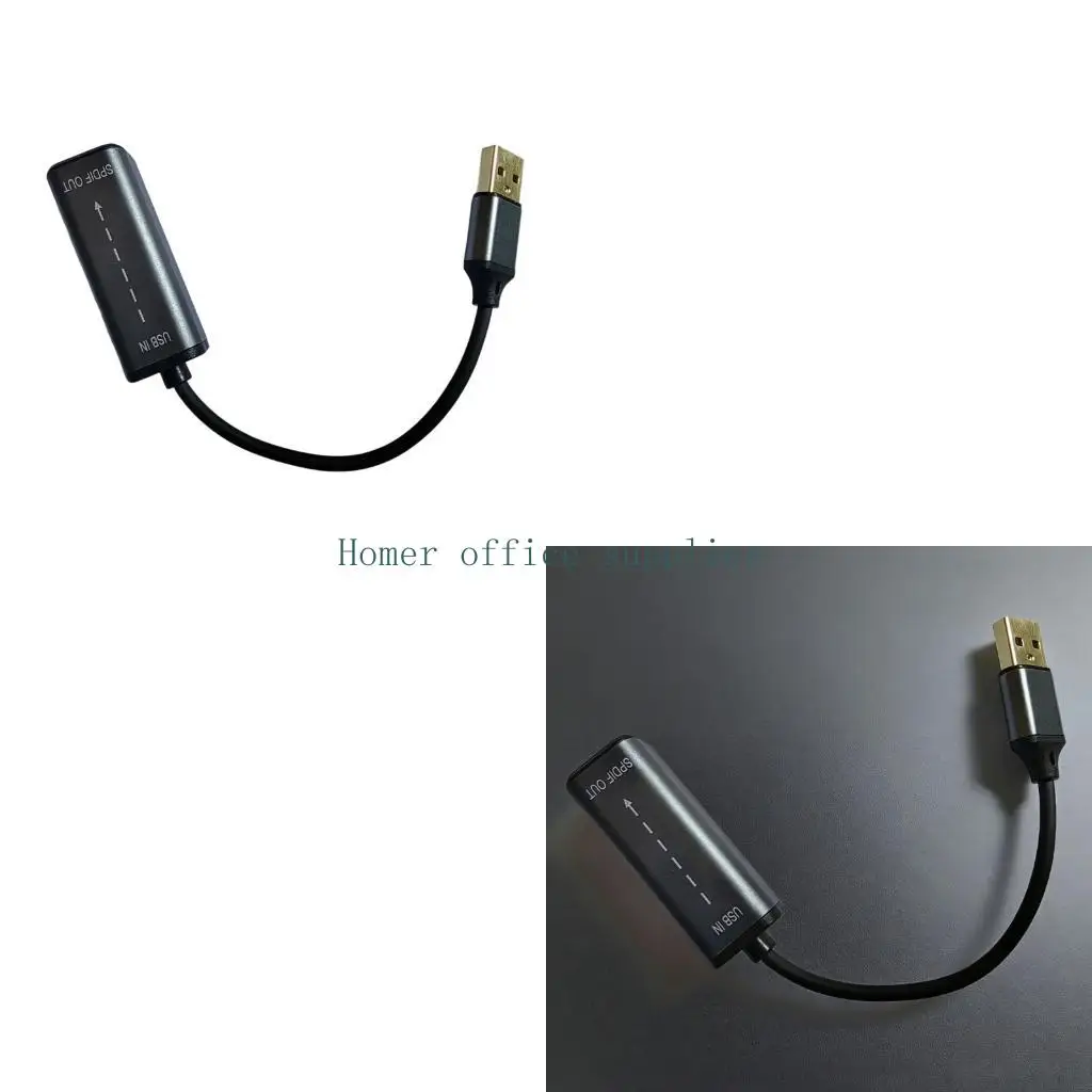 K43B 20cm USB or Type C Male To Fiber Optically Female SPDIF Converter Cable Connector Line For Digital Clear Sound
