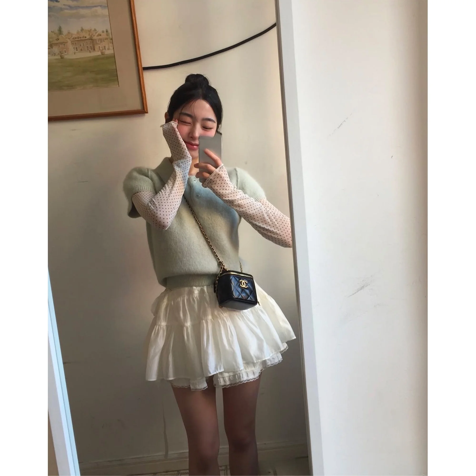 Faionable ربيع جديد وصول لي طبقة قاعدة أعلى ort Sve محبوك سترة قطعتين مجموعة تنوعا أنيقة الكورية Sle Wom...