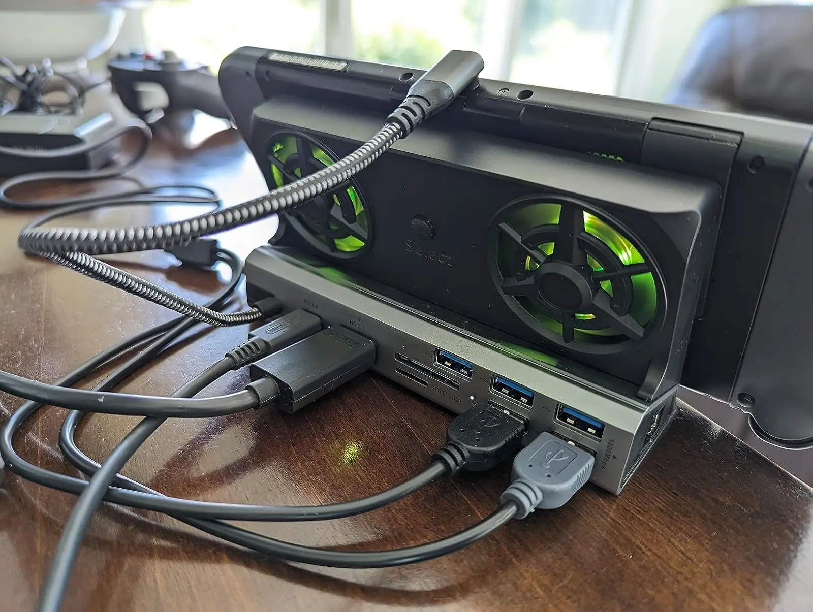 Switch Docking Station with Dual Cooling Fan, 13-in-1 USB-C Hub, 4K@60Hz TV Mode, 100W Charging, 5 USB Ports for Nintendo Switch
