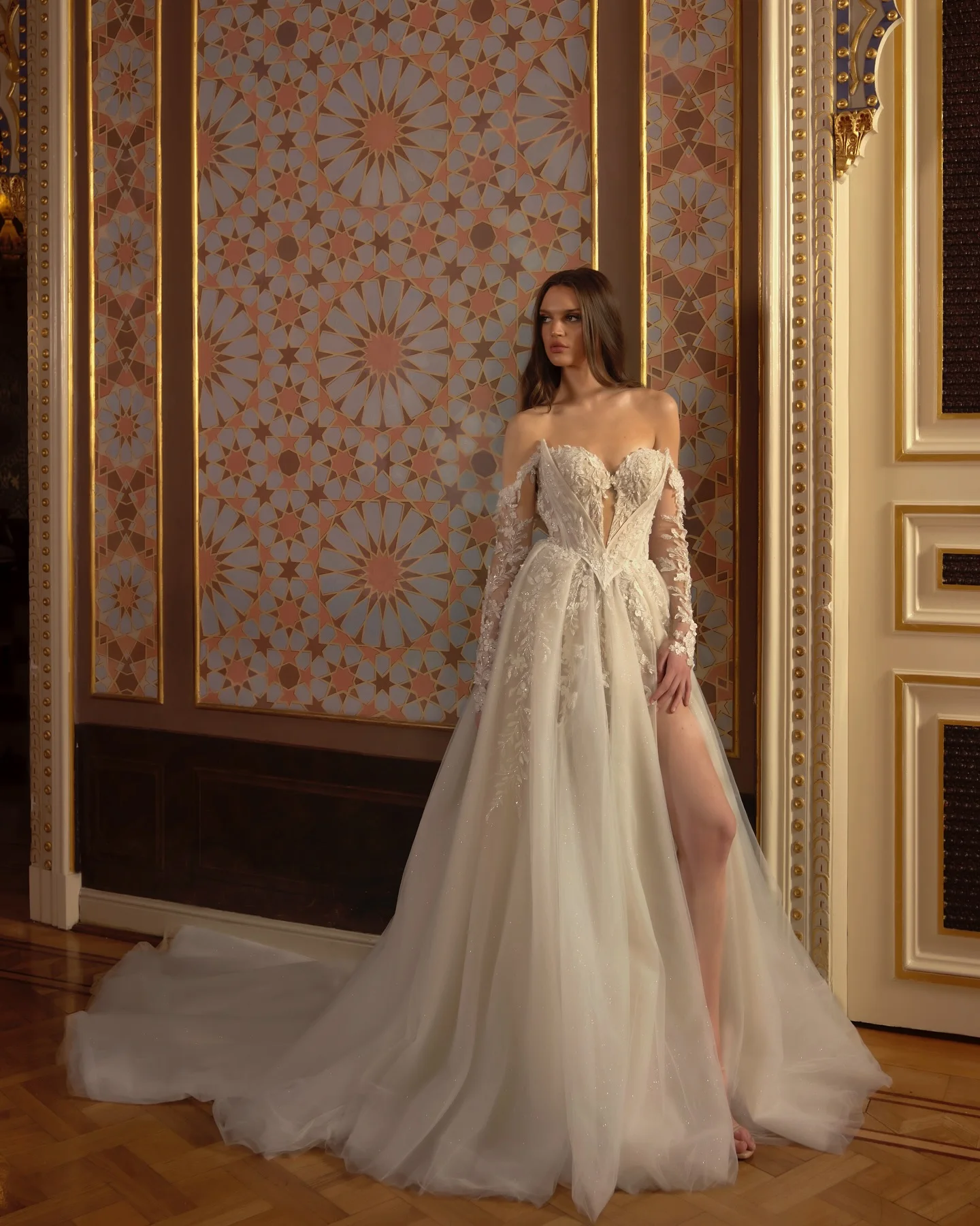 

Corset Wedding Dress Beach Lace Long Sleeve Off Shoulder Bespoke 2025 Abiti Da Sposa Robe Mariage Femme Woman Hochzeitskleid