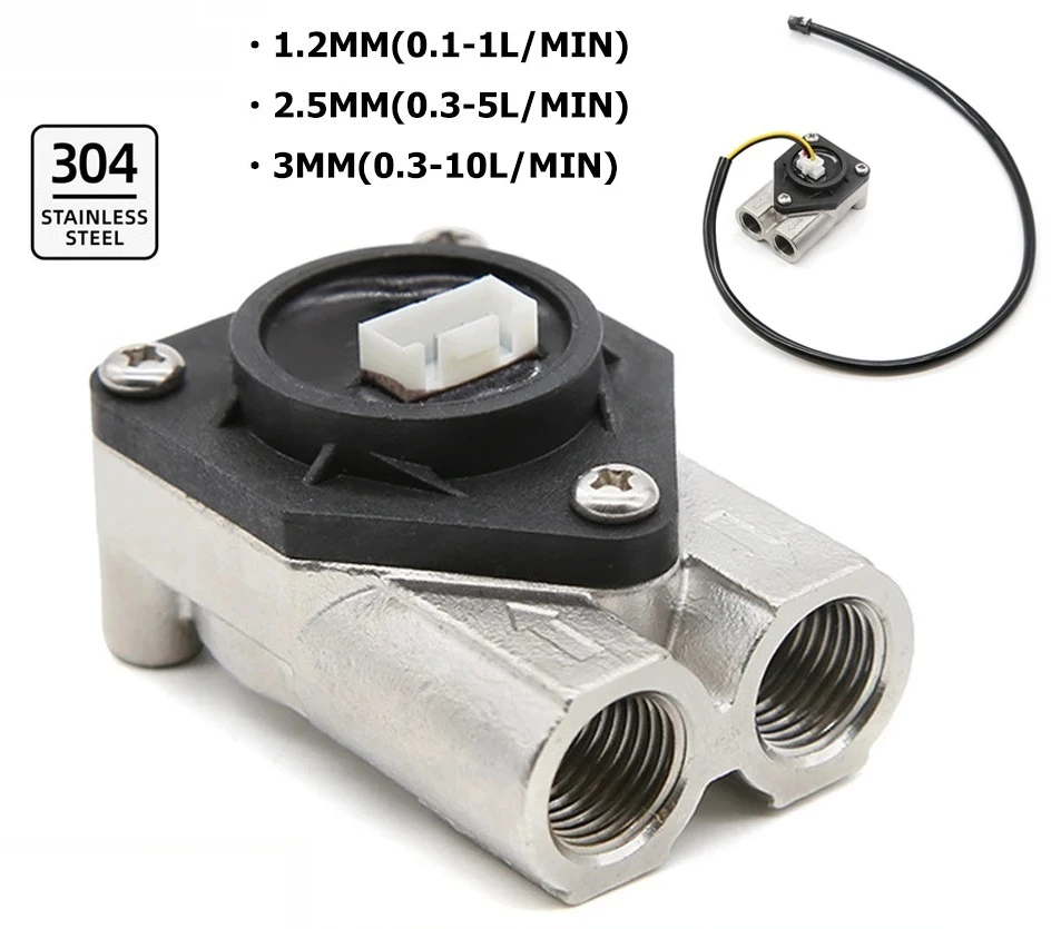 G1/4 High Precision Water Flow Meter 304 Stainless Steel Hall Flow Sensor For Coffee Machine Water Dispenser T Ea Making Machine