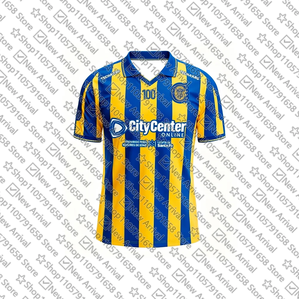 26/27 100th Anniversary Adult Sport Men T-Shirt Rosario Central Breathable Quick-dry Match Training Football Home Jersey Unisex