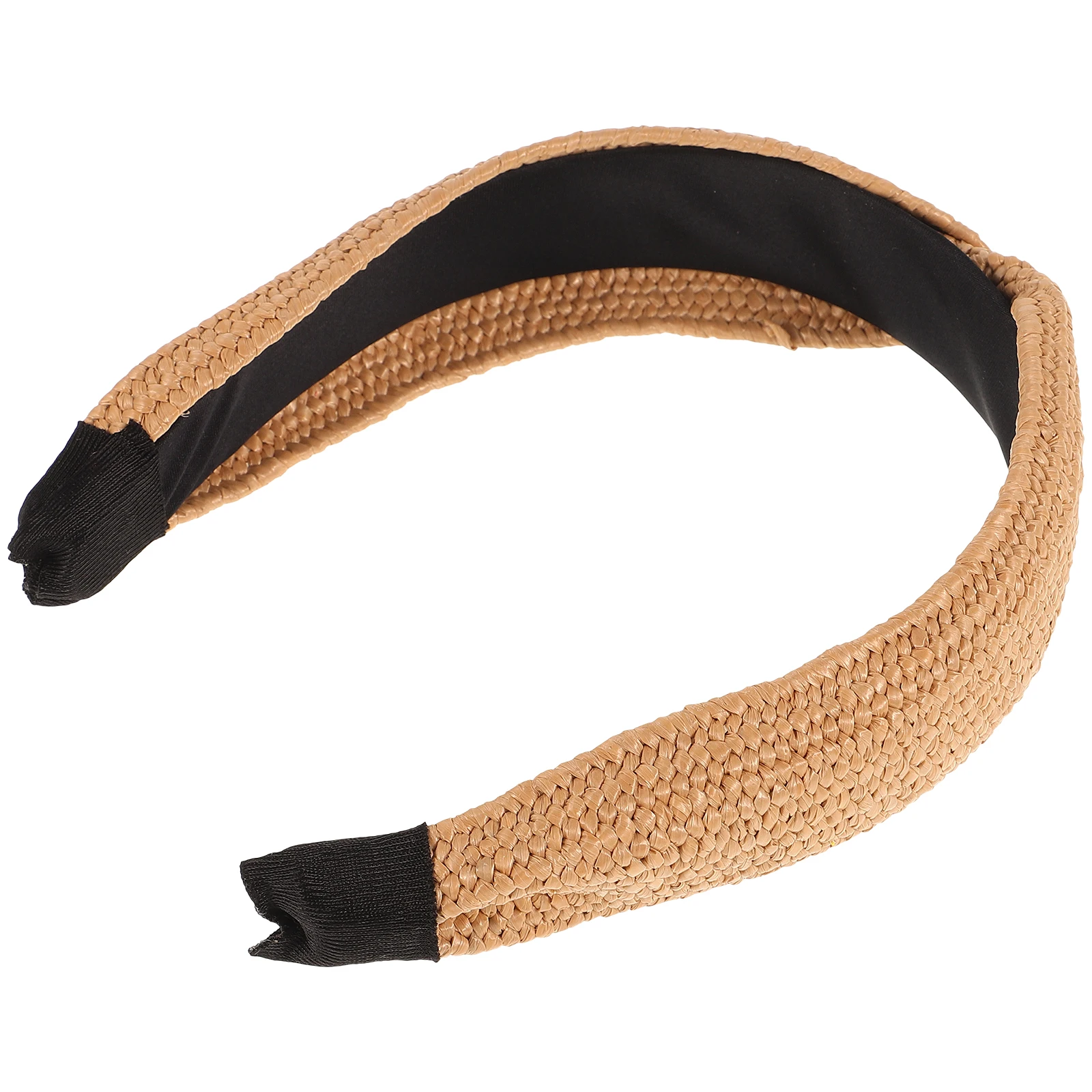 

Durable Straw Hair Hoops Knit Knotted Headband Exquisite Craft for Meeting Appointment Ladies Accessories Unique Gift