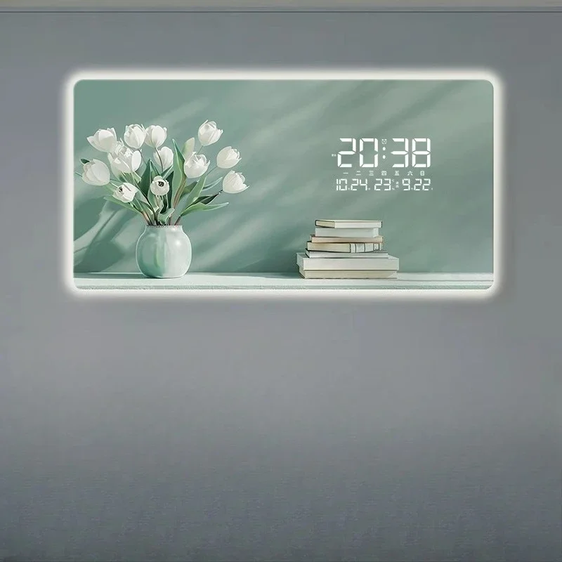 Luxury Large Wall Clock Living Room Aesthetic Luxury Digital Wall Clock Bedroom Modern Reloj De Pared Home Decoration