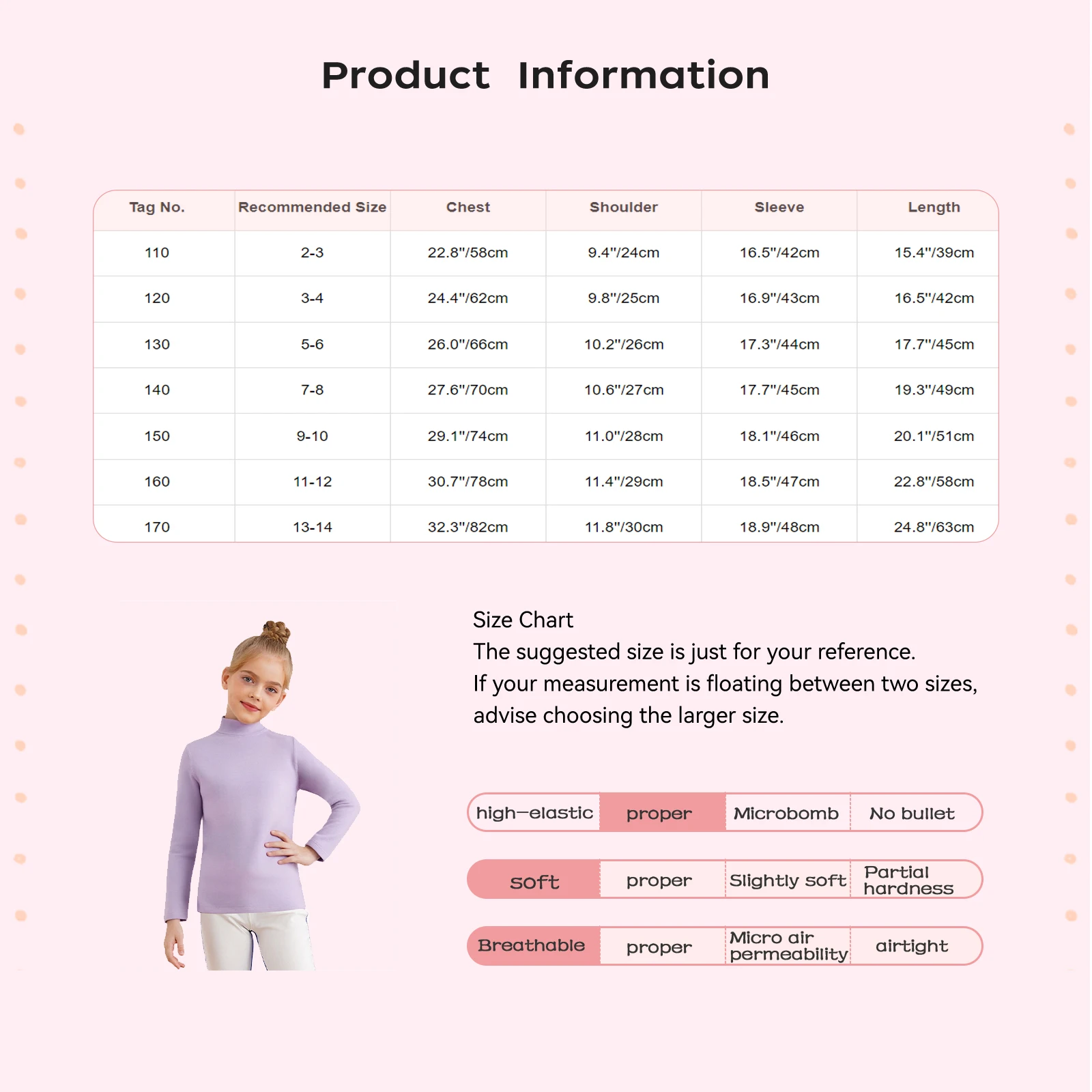 ملابس داخلية حرارية للأطفال والبنات والأولاد مبطنة بالصوف للخريف والشتاء برقبة وهمية وأكمام طويلة بلون سادة قميص داخلي أساسي