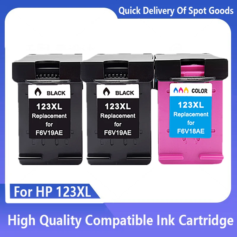 Cartucho de tinta para impresora HP 123 XL, recambio de tinta Compatible con HP123 Deskjet 1110, 2130, 2132, 2133, 2134, 3630, 3632, 3637, 4513,