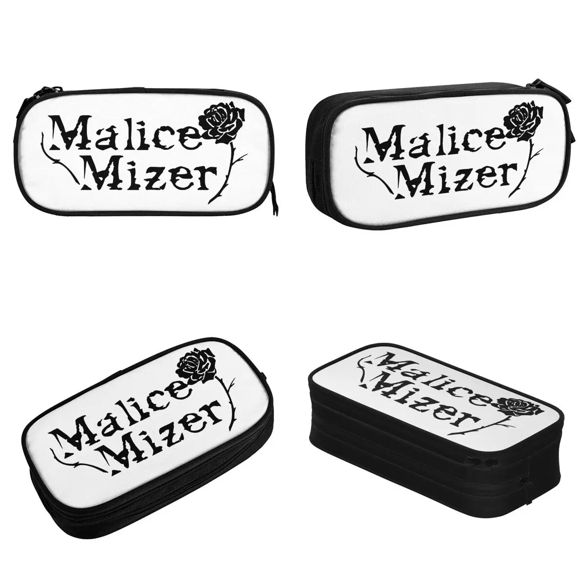 Malice Mizer Rock Band Pencil Case Double Layer Large-capacity For School Pencil Box Gift